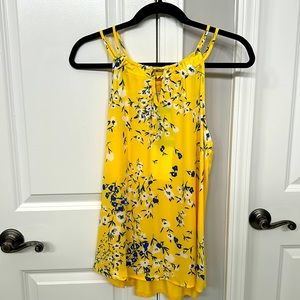 41 Hawthorn, Meroni Mixed Media Top, Yellow, Size Large. Brand new